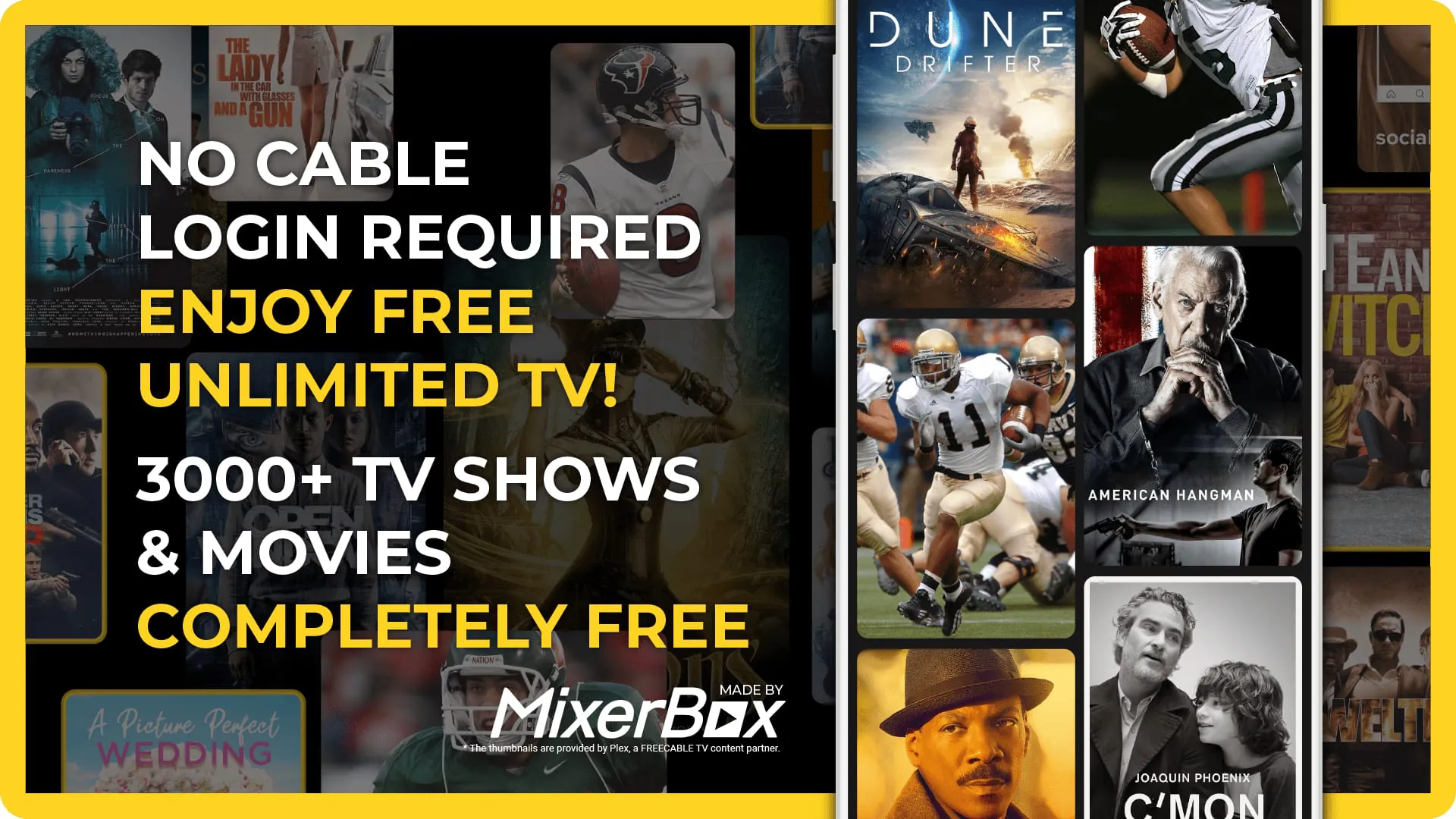 FREECABLE© TV App: Shows, News