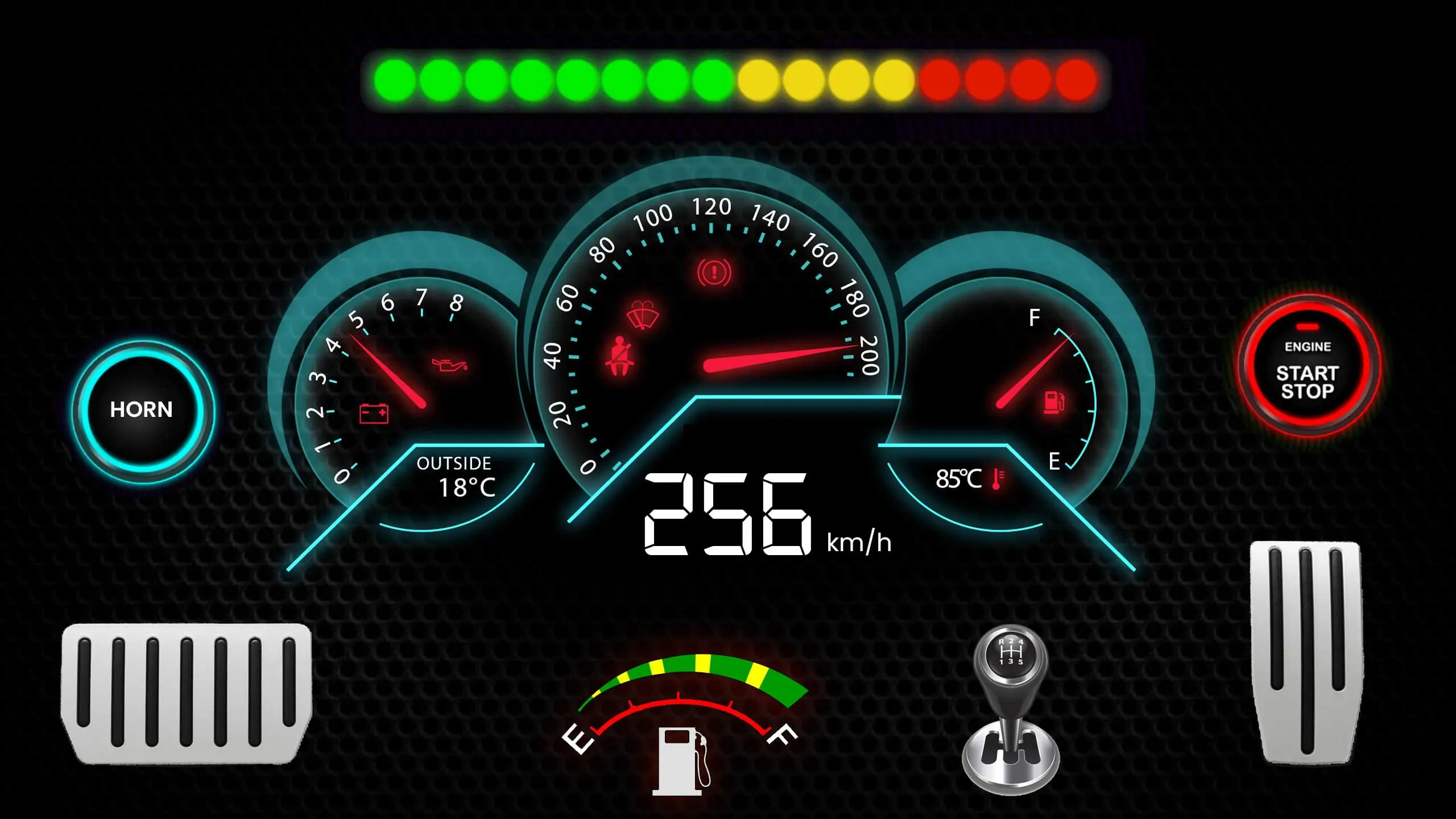 Car Engine Sounds - Gas Pedal