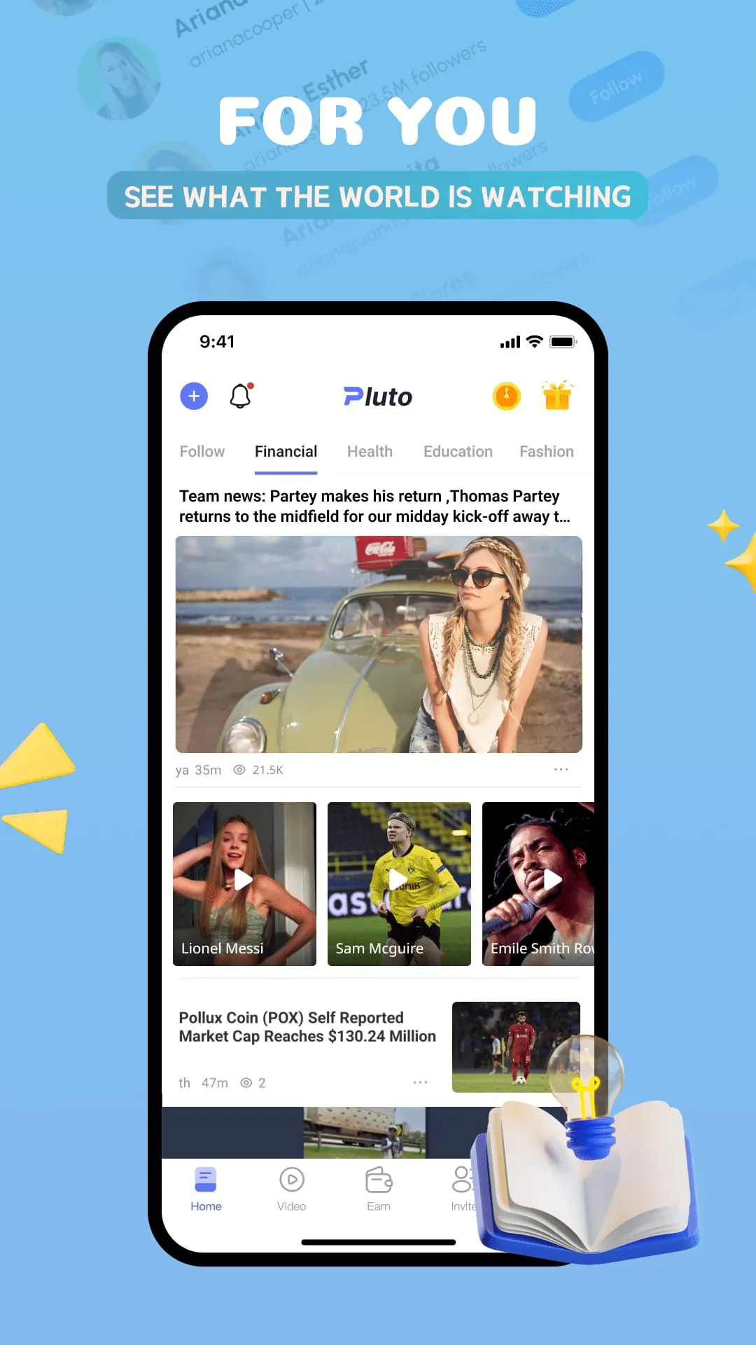 Pluto: Buzz News & Rewards