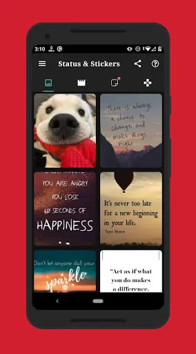 Status, Sticker Saver