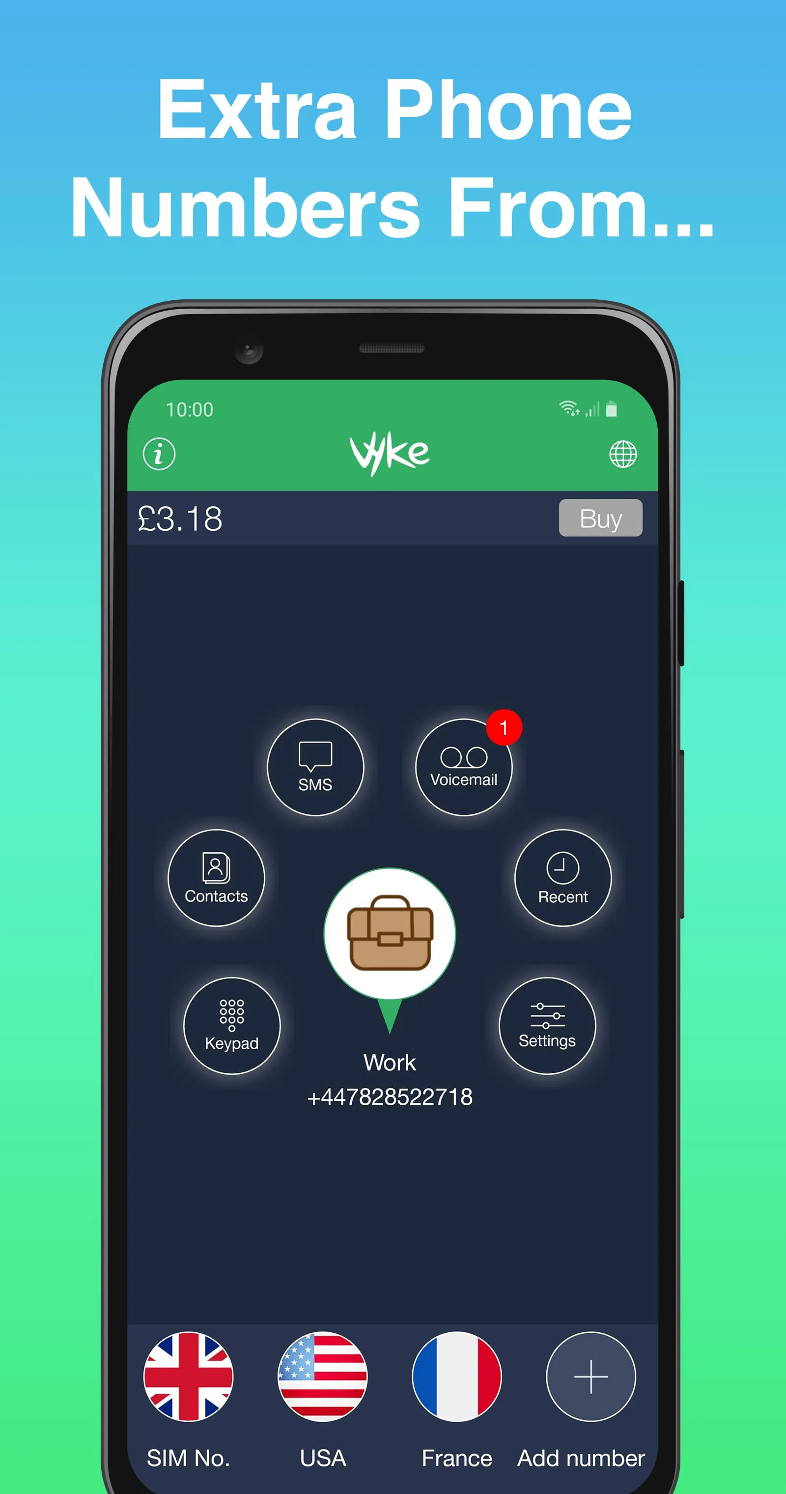Vyke: Second Phone/2nd Line