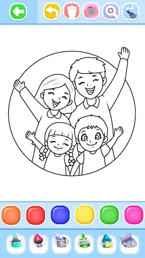 Family Love Coloring Book