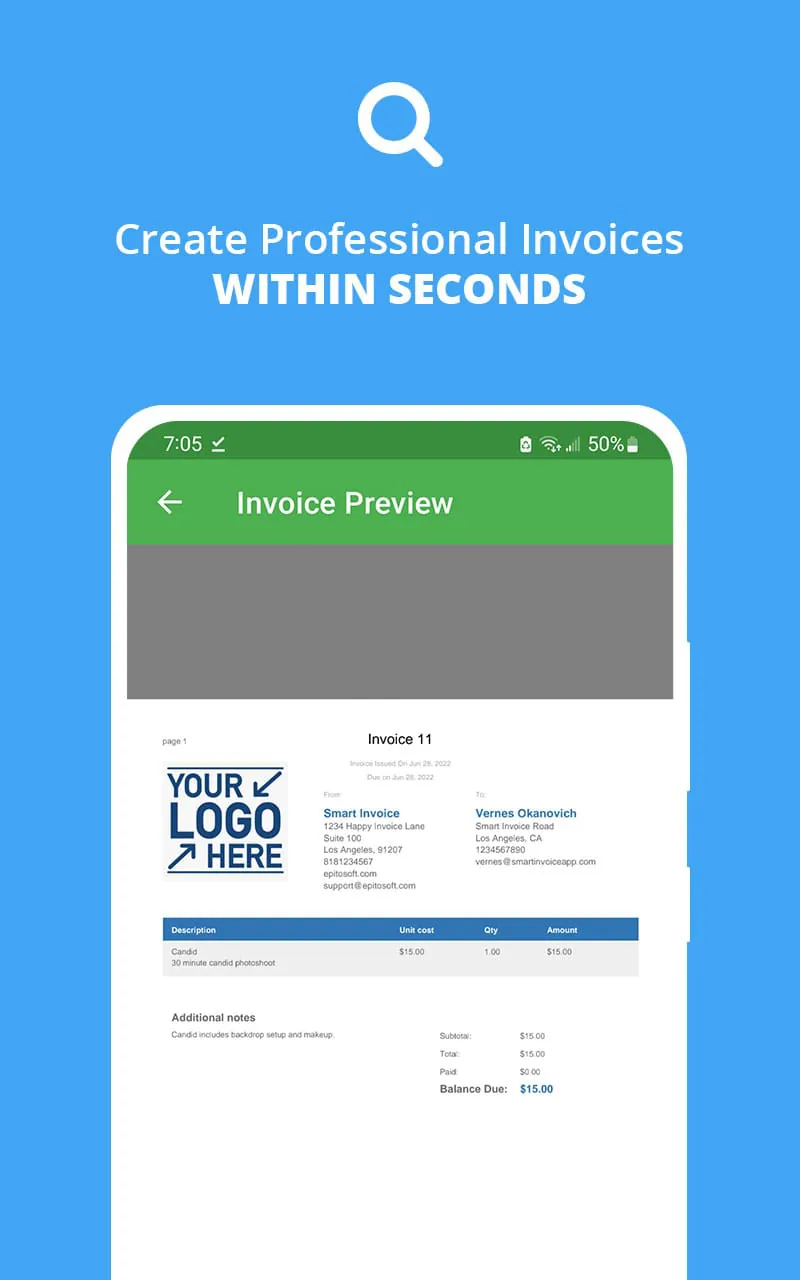 Smart Invoice: Email Invoices
