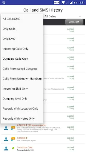 Message and Call Tracker