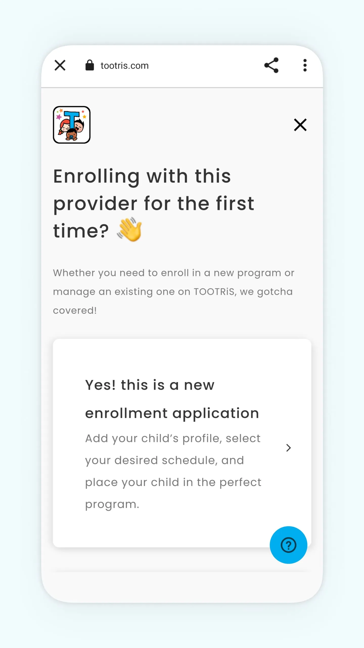 TOOTRiS | Child Care On Demand