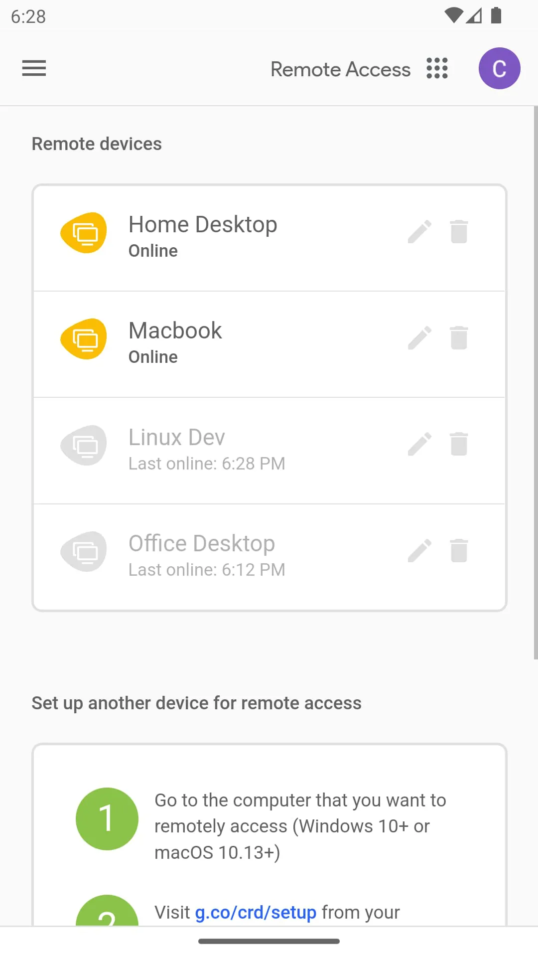 Chrome Remote Desktop
