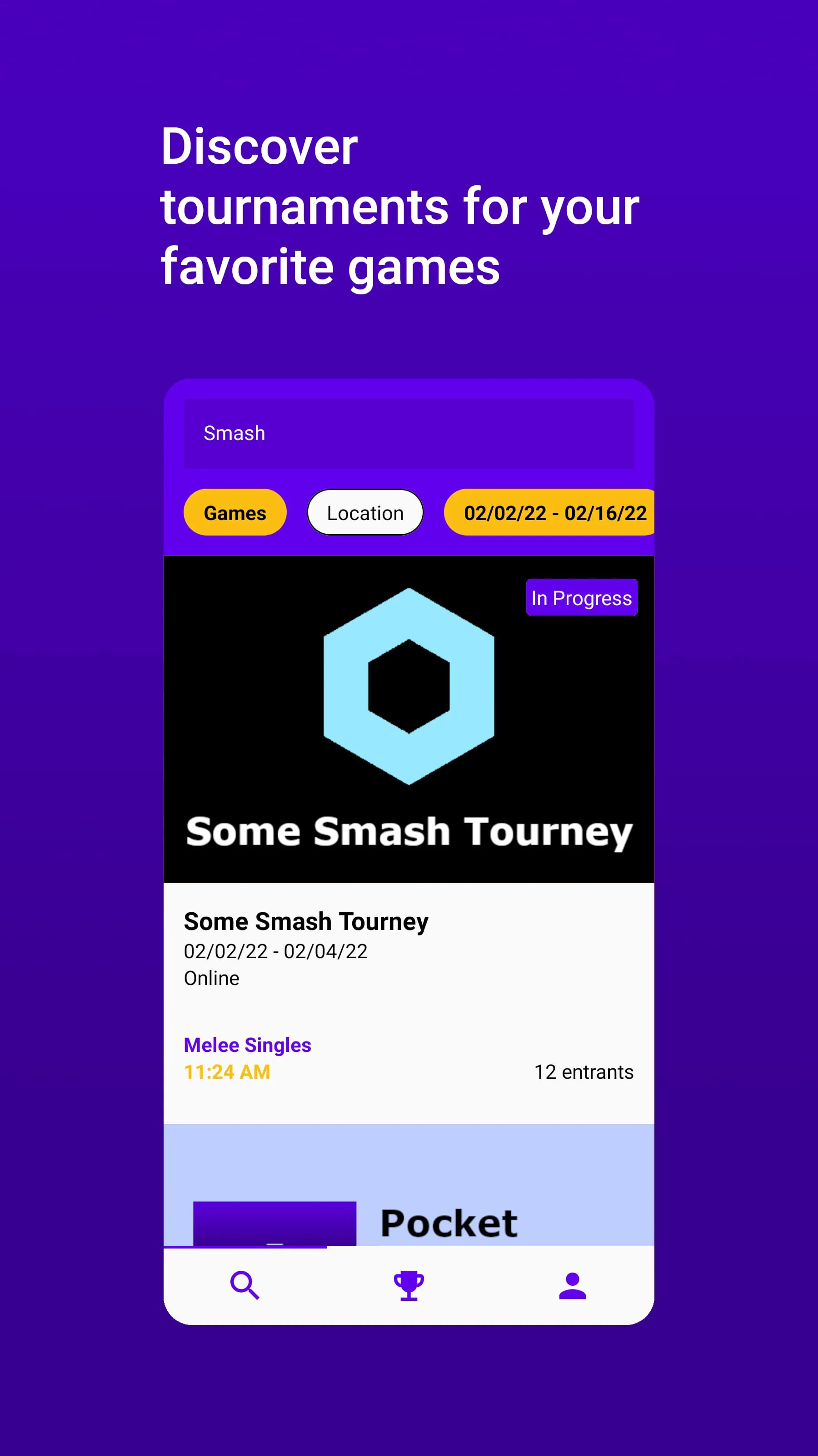 Pocket Bracket - start.gg app