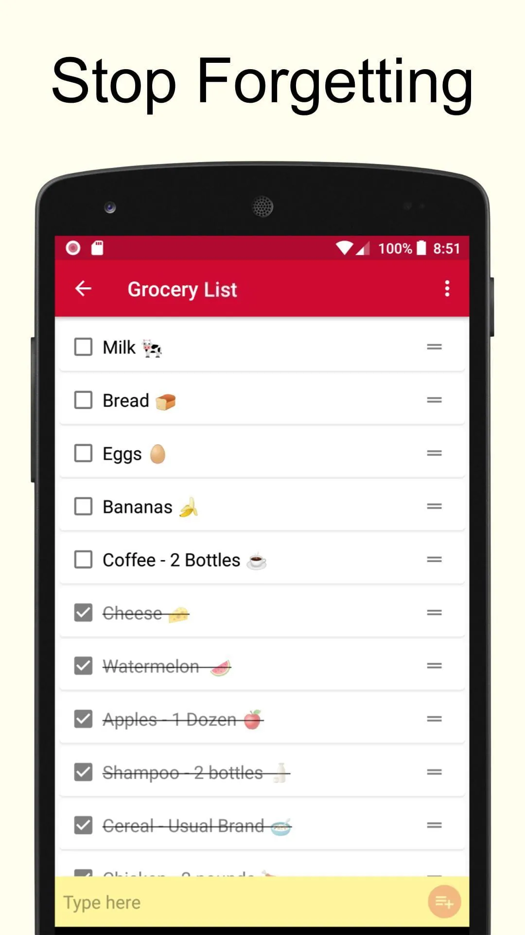 Shopping List - Simple & Easy