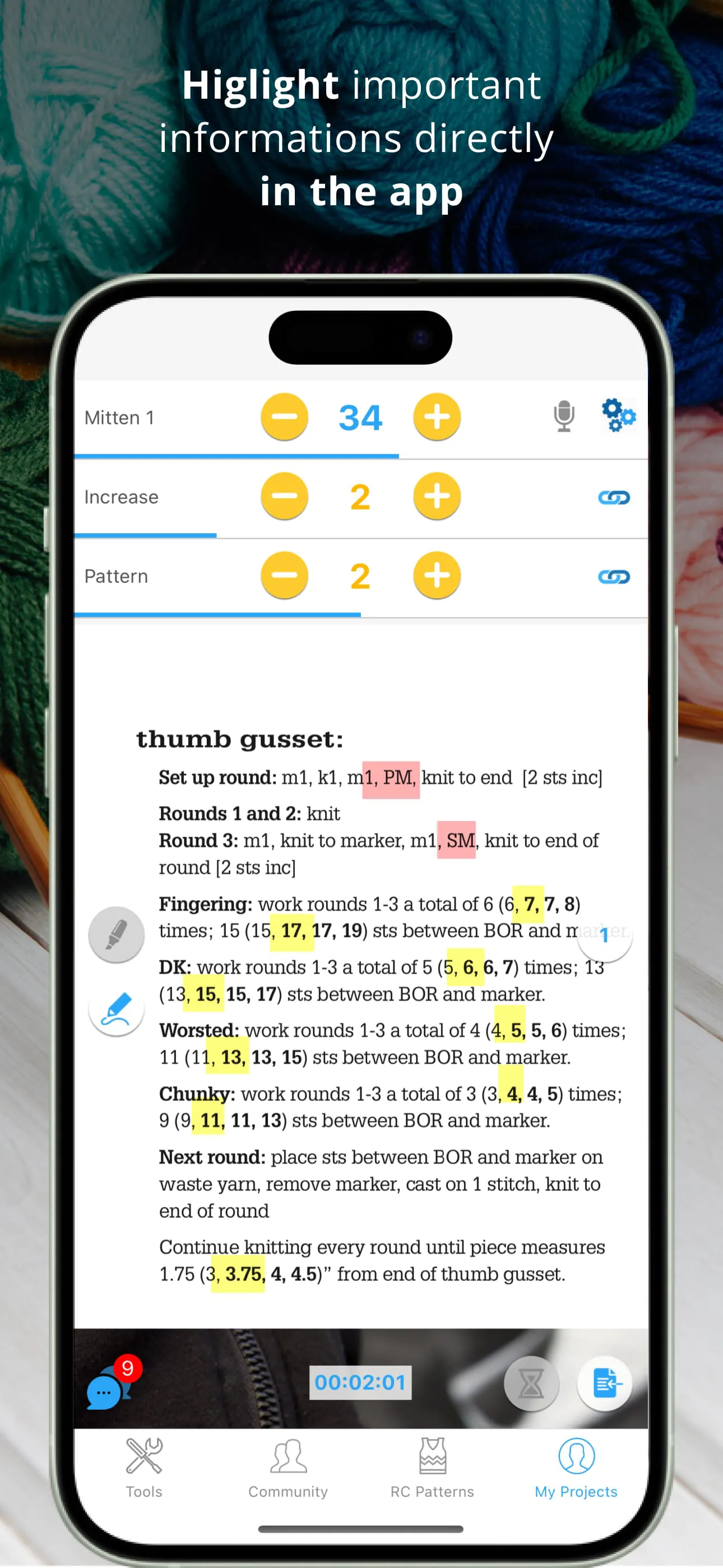 My Row Counter: Knit & Crochet