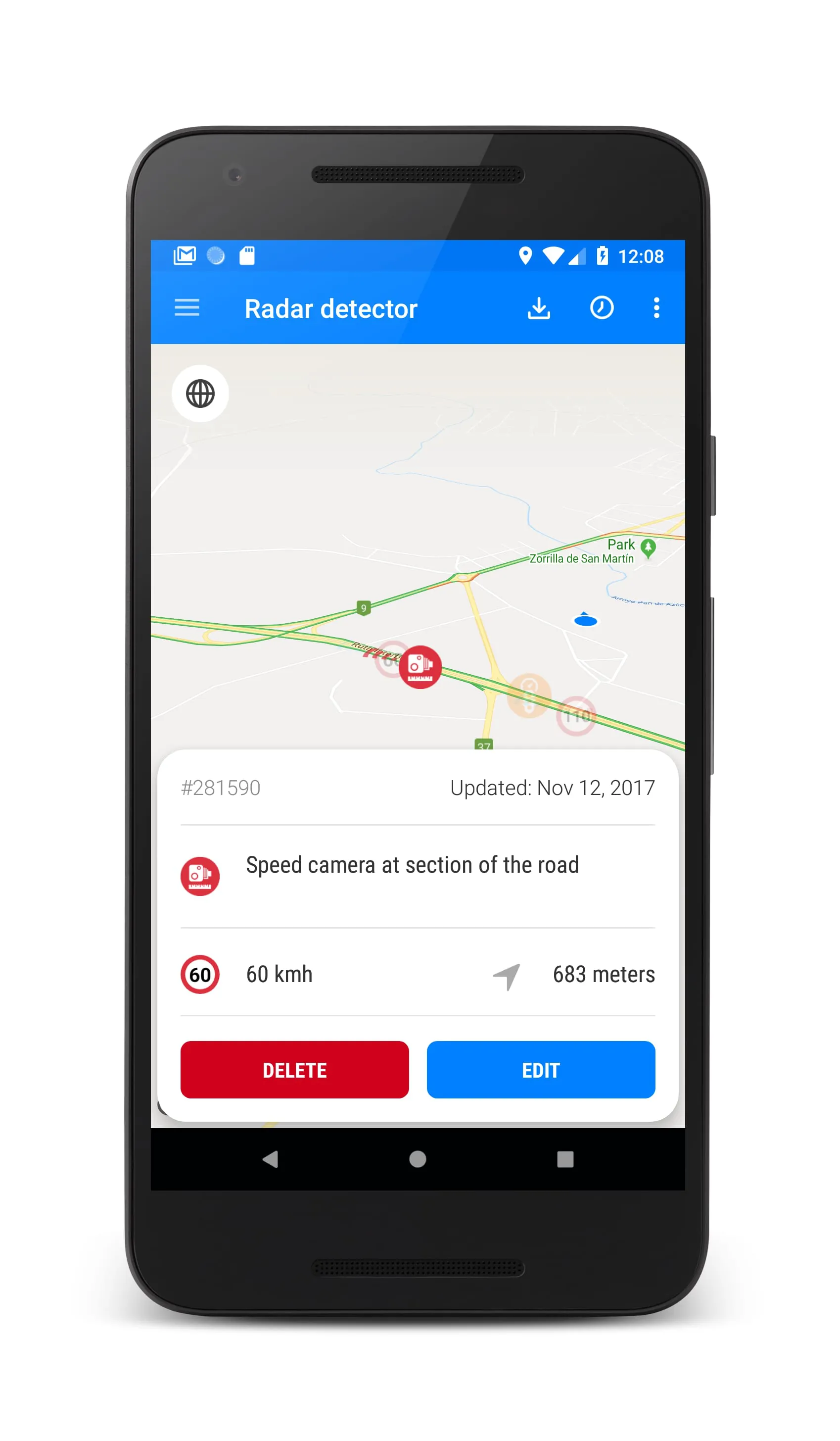 Speed Camera Detector