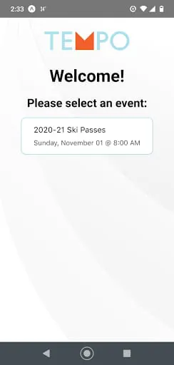 Tempo Tickets Registration