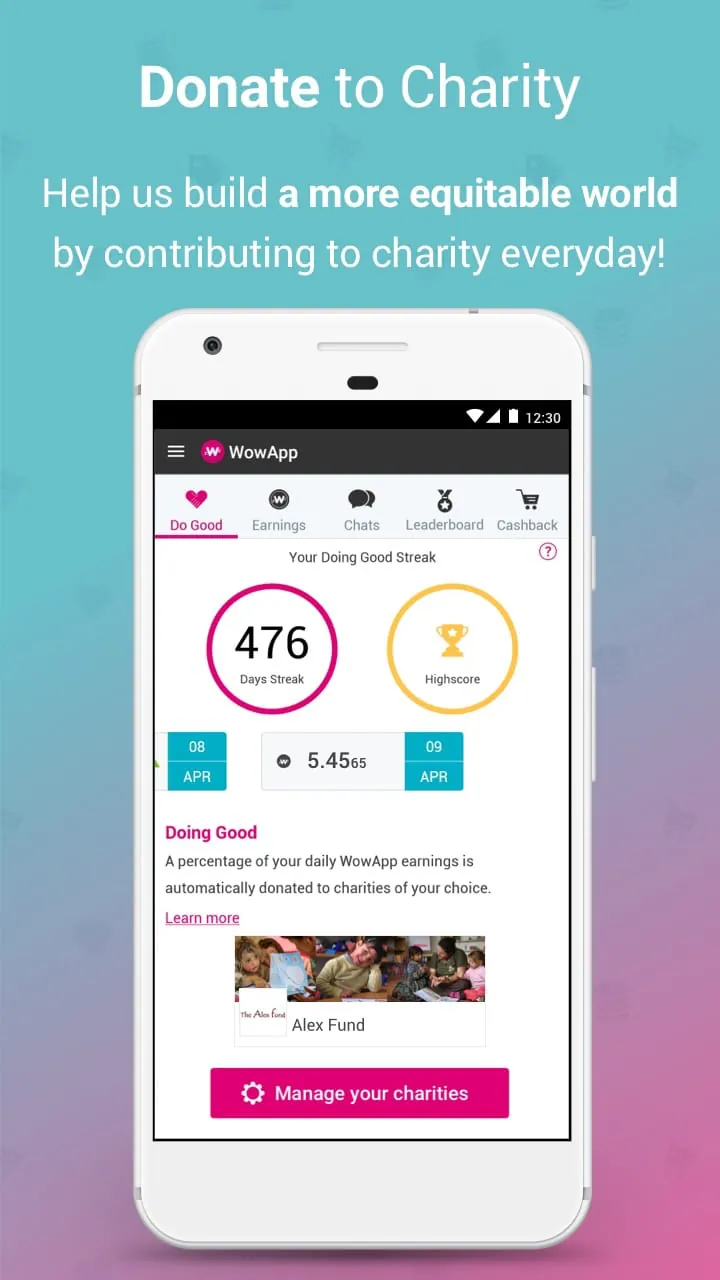 WowApp - Earn. Share. Do Good