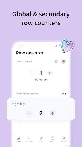 Crochet row counter & patterns