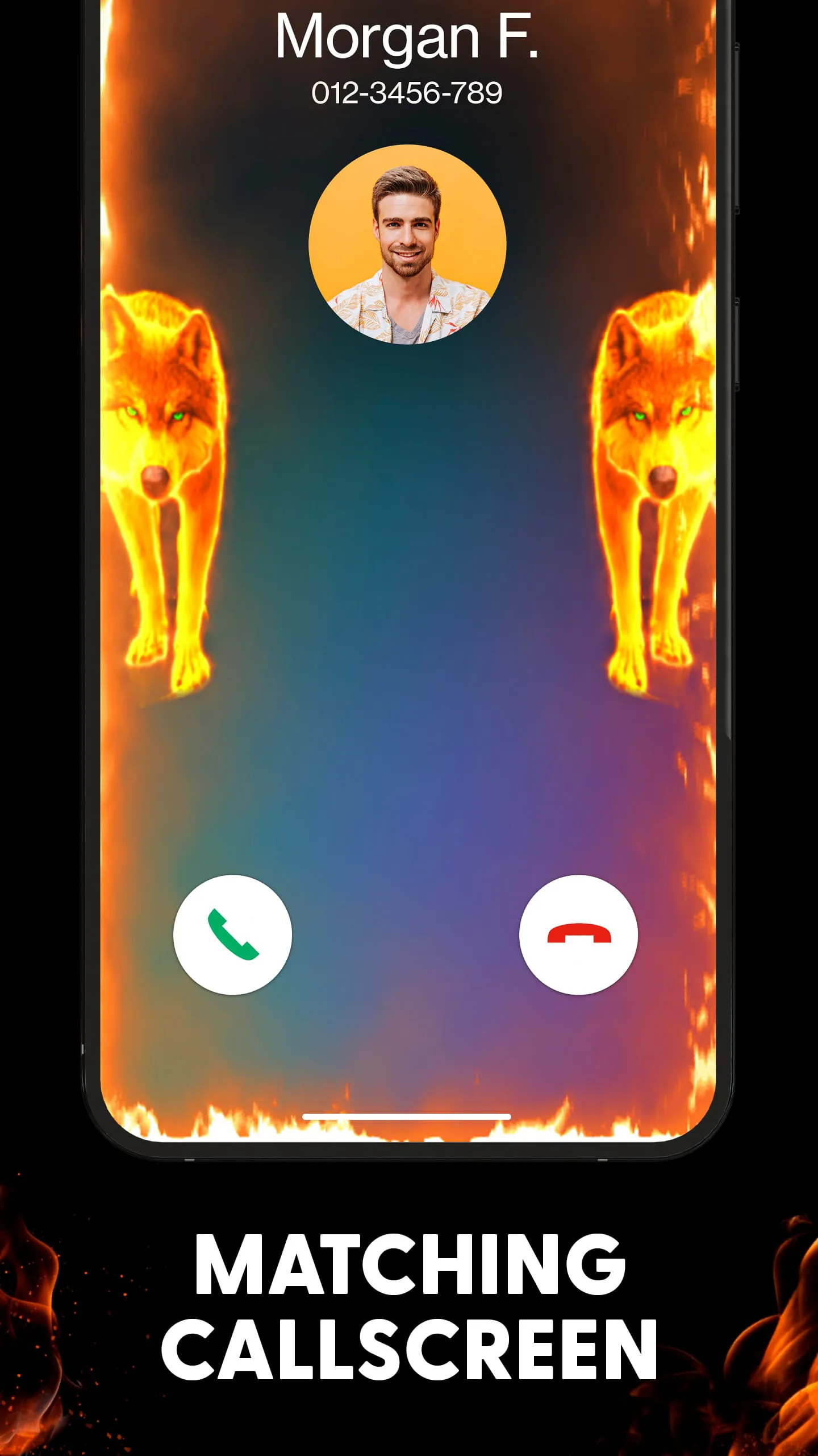 Fire Wallpaper Theme Lone Wolf